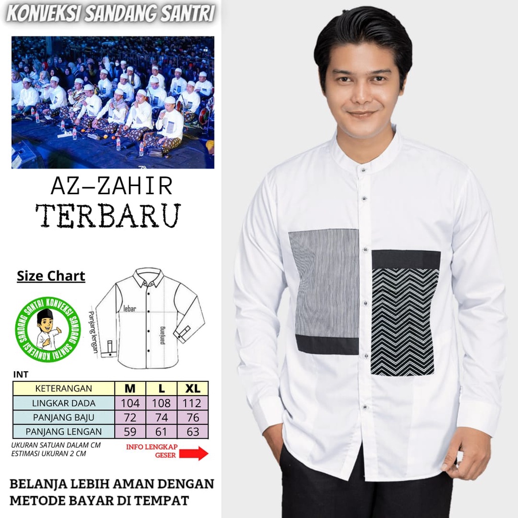 Atasan Muslim Pria Koko SYABAB Baju Muslim Pria Dewasa Baju Koko Pria Lengan Panjang Baju Muslimin Baju Koko Hadroh Koko Putih Baju Koko Premium Baju Koko Motif Koko Kombinasi Baju Koko Terlaris Bisa COD