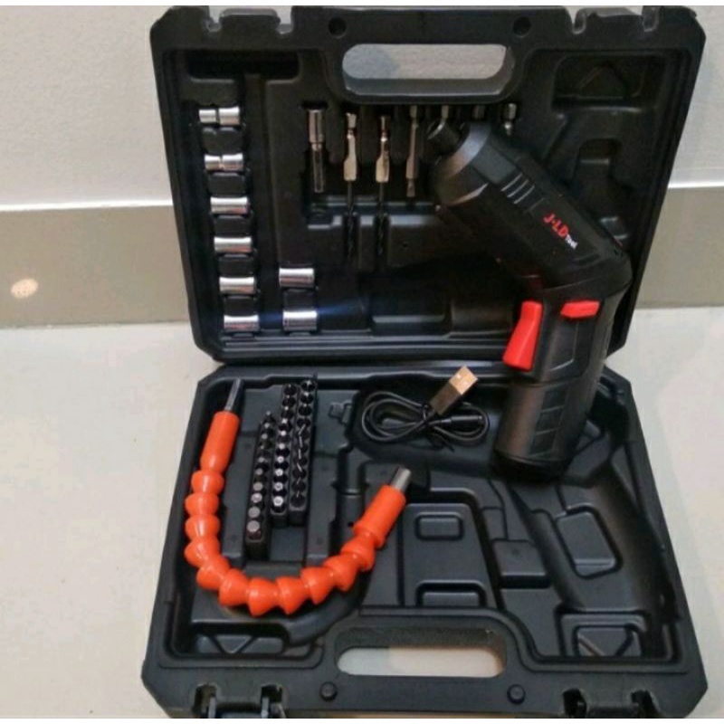 JLD Cordless Screwdriver 4,2V Set Koper 47 pcs