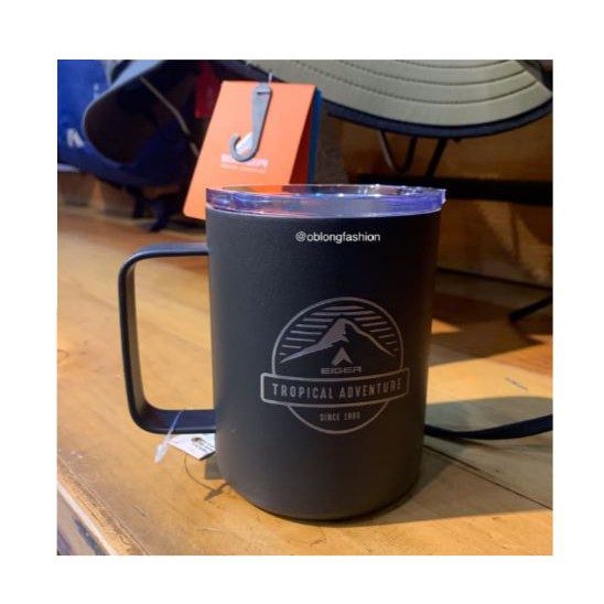 EIGER 1989 GELAS MUG TUMBLER HAZRA - DARK GREY