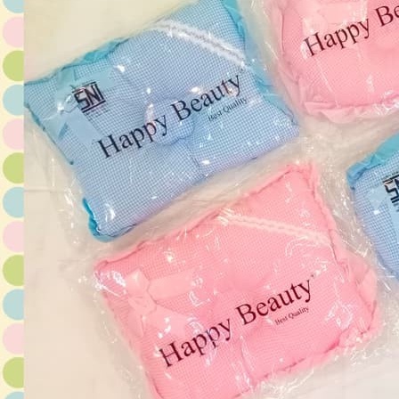 Bantal Peang kotak / oval renda katun Happy Beauty