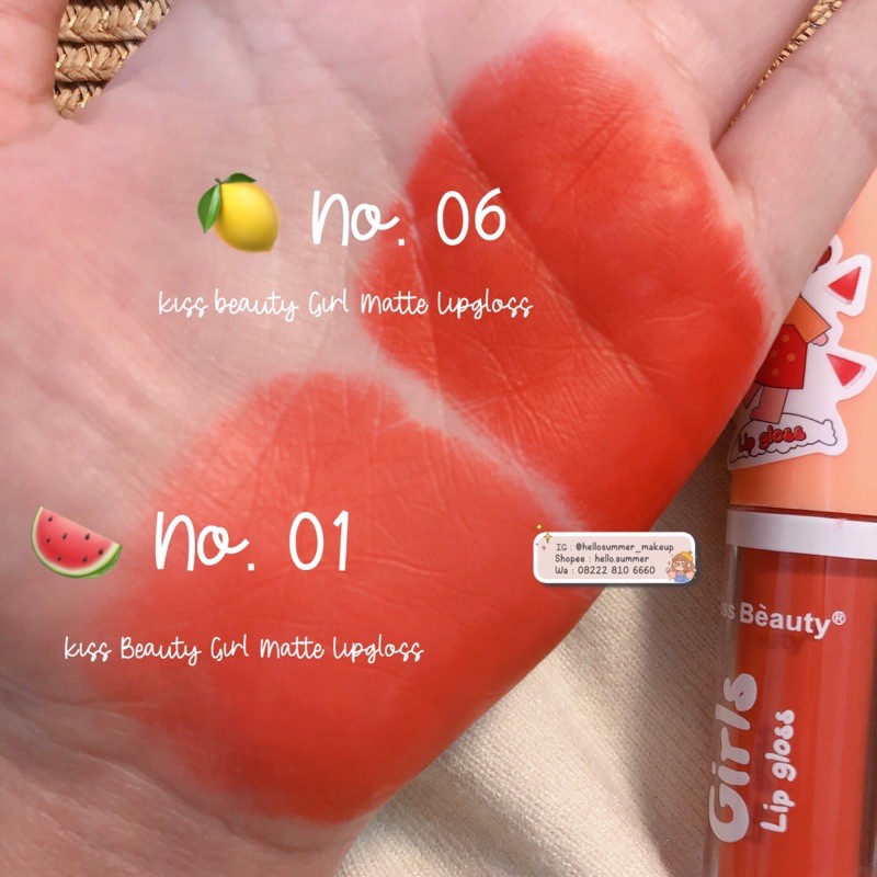 [ORI THAILAND] Kiss Beauty Girl Matte Lipgloss