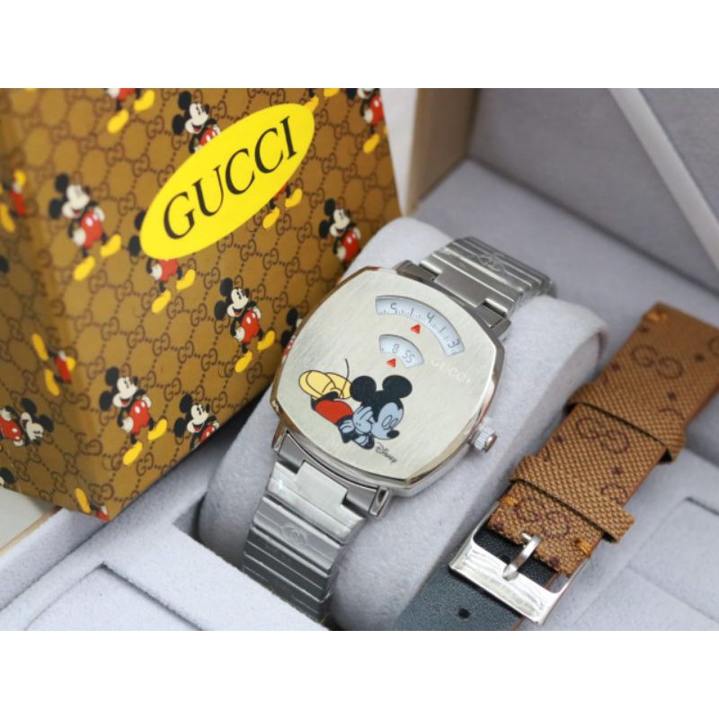 JAMTANGAN GC MICKEY PAKET TALI KULIT TERMURAH