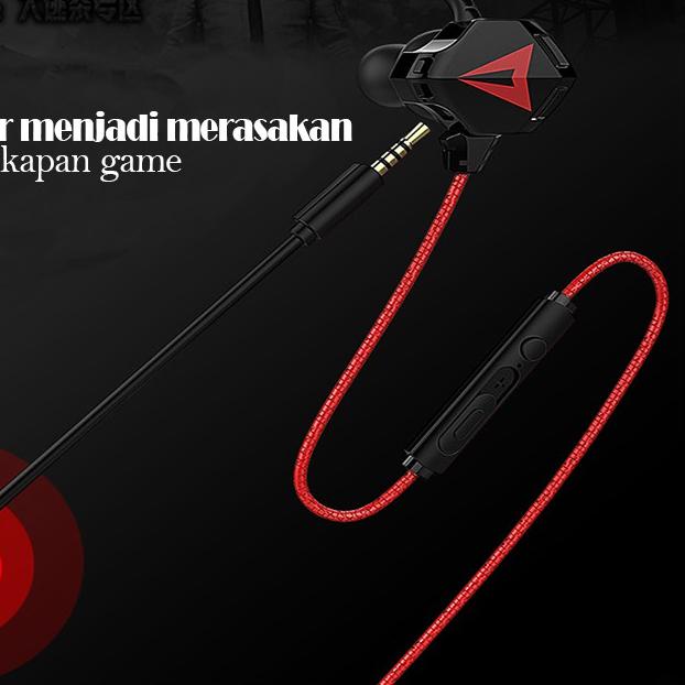 ➹ Newstyle N5 Gaming Earphone Esport Video Game Hifi Headset Stereo Bass HD Voice Dual Microphone Mi