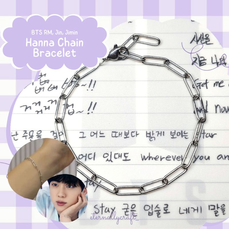 Gelang BTS RM Jin Jimin Hanna Chain Bracelet