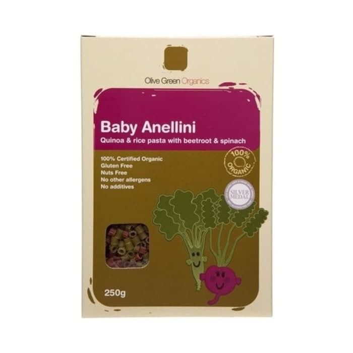

BABY ANELLINI QUINOA & RICE PASTA WITH BEETROOT & SPINACH/PASTA/MPASI