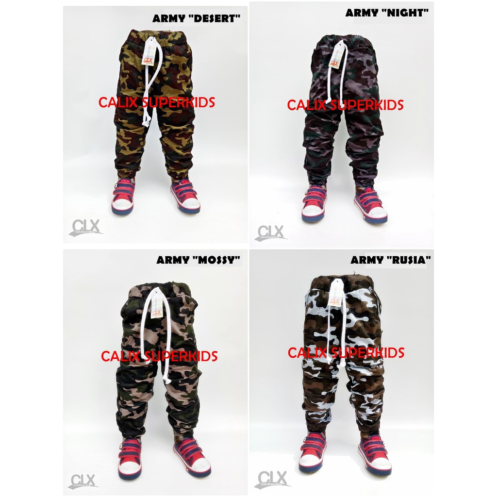 Celana Jogger Army 8-10thn Anak Murah Jogger Pants Anak Celana Panjang Anak  Laki - Laki Perempuan