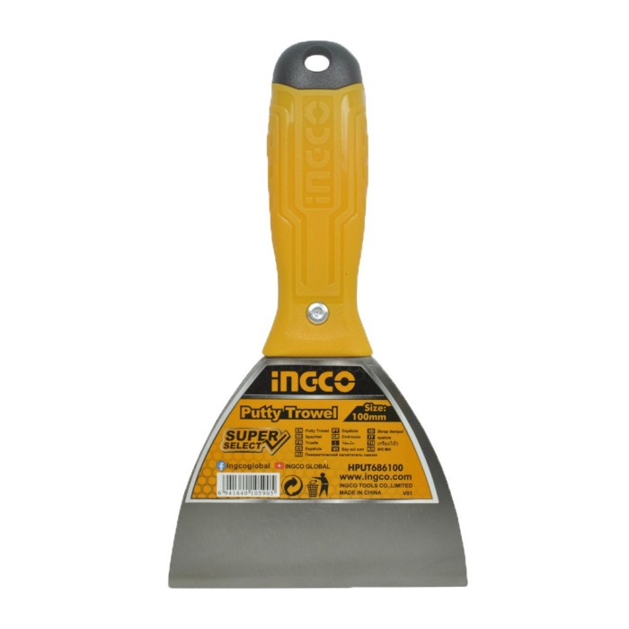 Kape Skrap 4&quot; 100mm Putty Trowel INGCO HPUT686100 Kapi Sekrap 4 inch