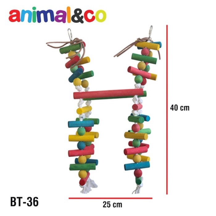 Bird Toy Mainan Burung Gigitan Parrot Macaw Kakaktua AnimalnCo BT-36 Gigitan Burung Parrot