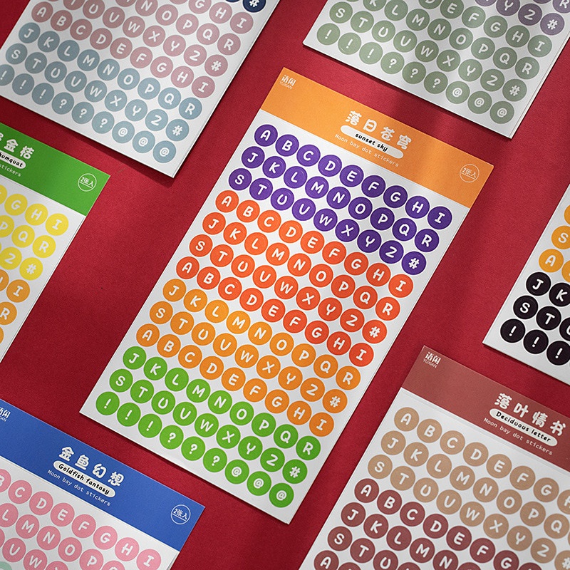 Journamm 234pcs Number and Letter Stickers DIY Adhesive Sticker Decoration Stationery Project Making Decoration Sealing Stickers-1