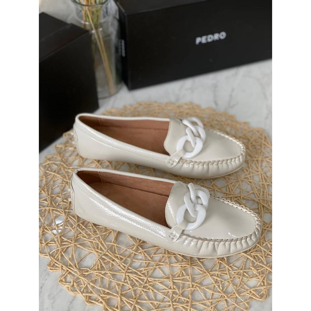 SEPATU WANITA PS046 PDR CHAIN DETAIL LOAFERS PREMIUM IMPORT