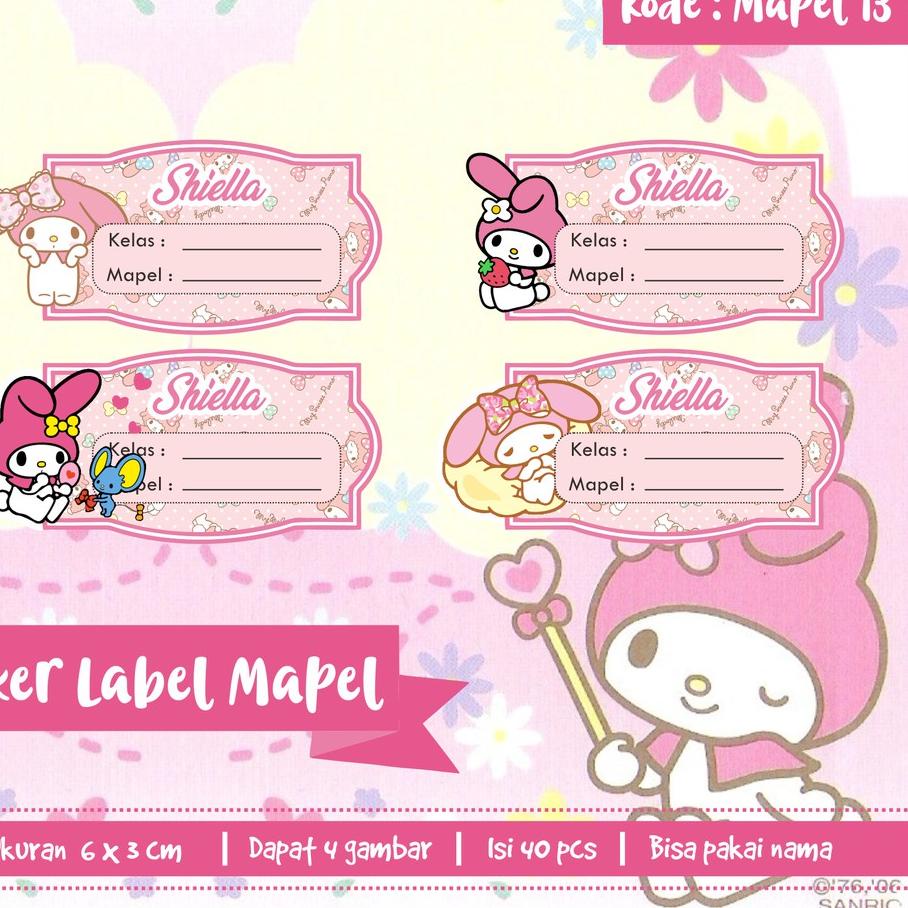 

스 Stiker Mata Pelajaran / Stiker Buku / Stiker Mapel isi 40 pcs