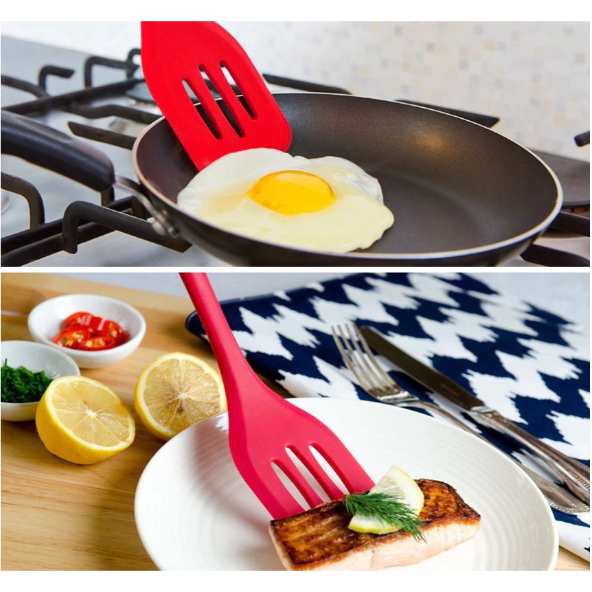 SPATULA SILIKON Tahan Panas 5 in 1 Alat Masak Sutil UTENSIL PREMIUM KT-047 Alat Kocok Telur Telor Penggorengan Kuas Kue Adonan