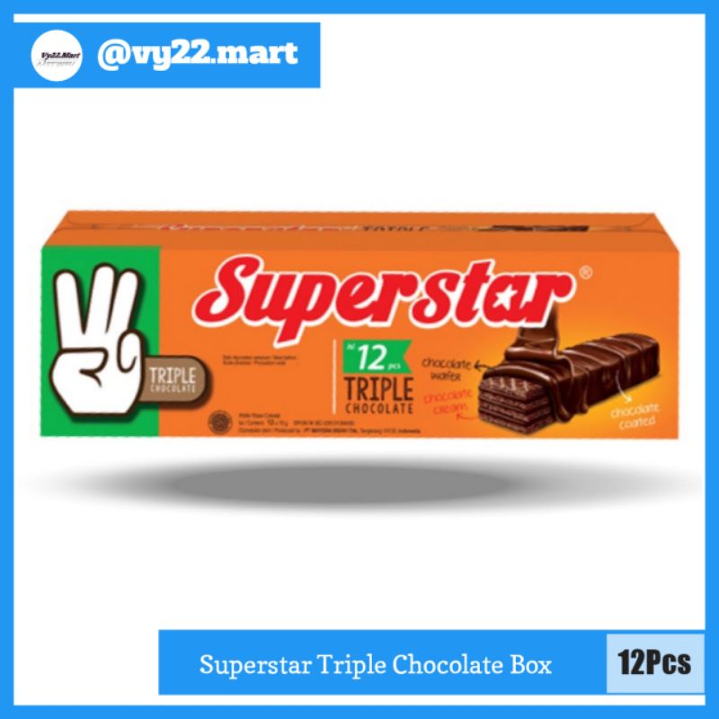 

Superstar Wafer Triple Chocolate 12Pcs