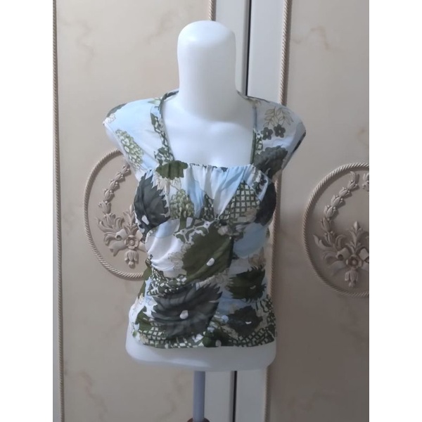 Blouse Preloved - Blouse Wanita - Atasan Wanita - Blouse Bunga Bunga