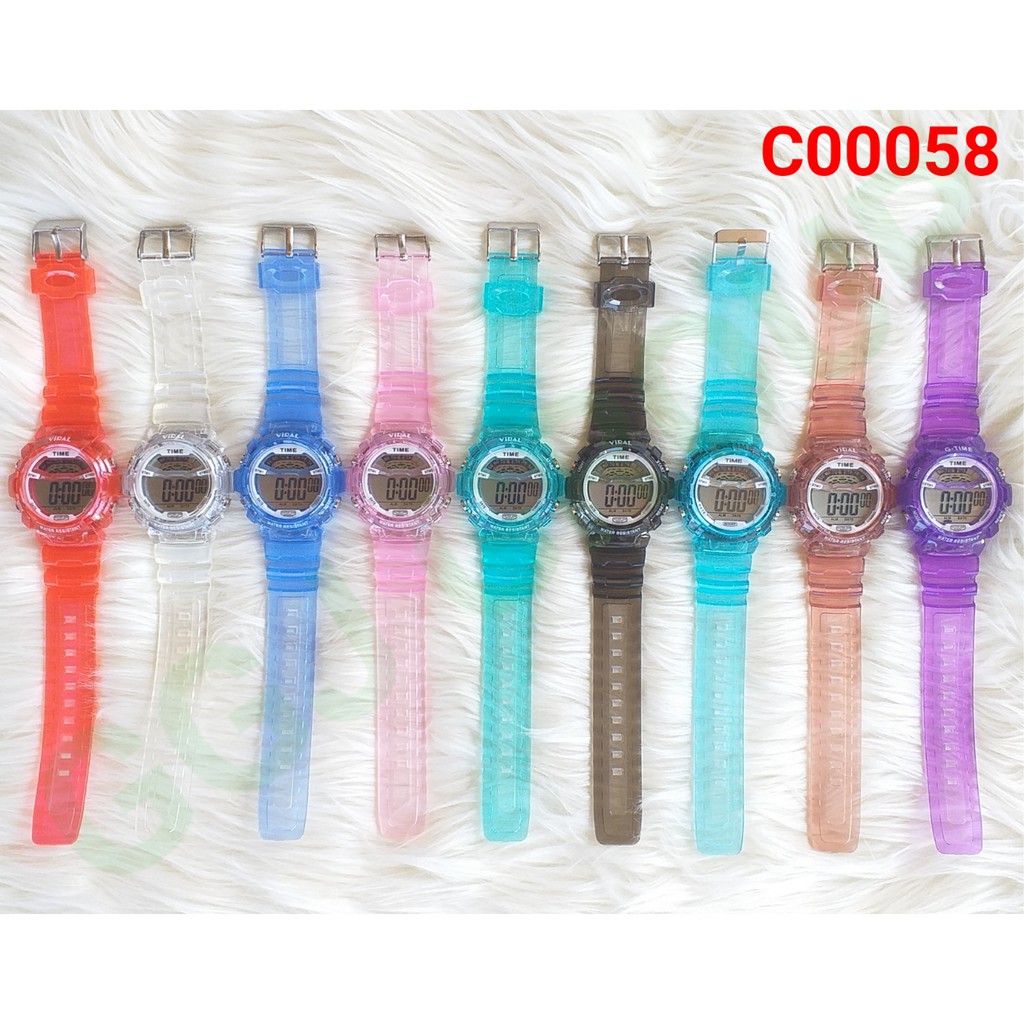 C ( C00058 ) JAM TANGAN SPORT DEWASA HARGA GROSIR / WATER RESISTANT 3 ATM / TAHAN AIR