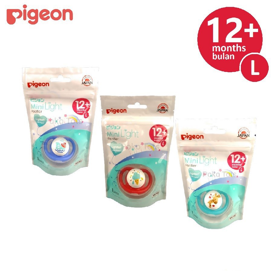 Pigeon Baby Mini Light Silicone Pacifier S M L - Empeng Bayi Ada Tutup