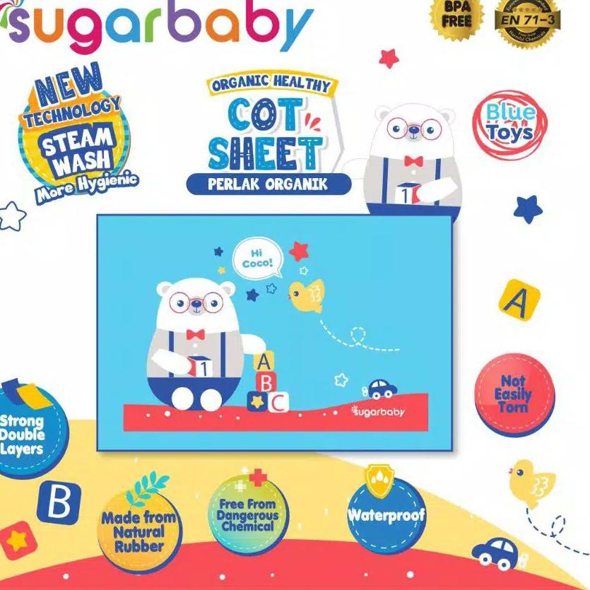 Sugar Baby Organic Healthy Premium Rubber Cot Sheet / Perlak Bayi