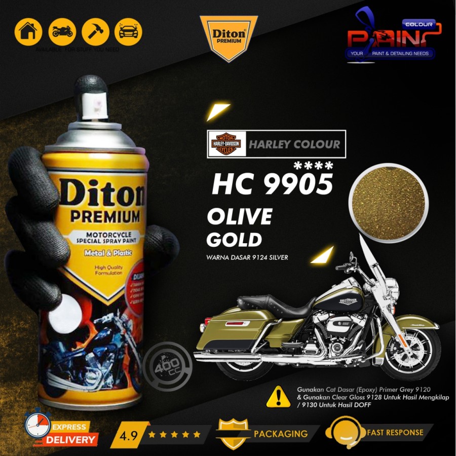 Cat Semprot DITON PREMIUM Harley Colors - Olive Gold HC9905****