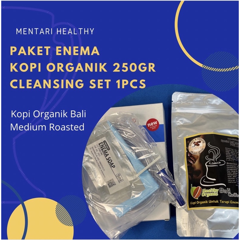 PAKET KOPI ENEMA Bali 250Gram &amp; Cleansing Set 1pcs