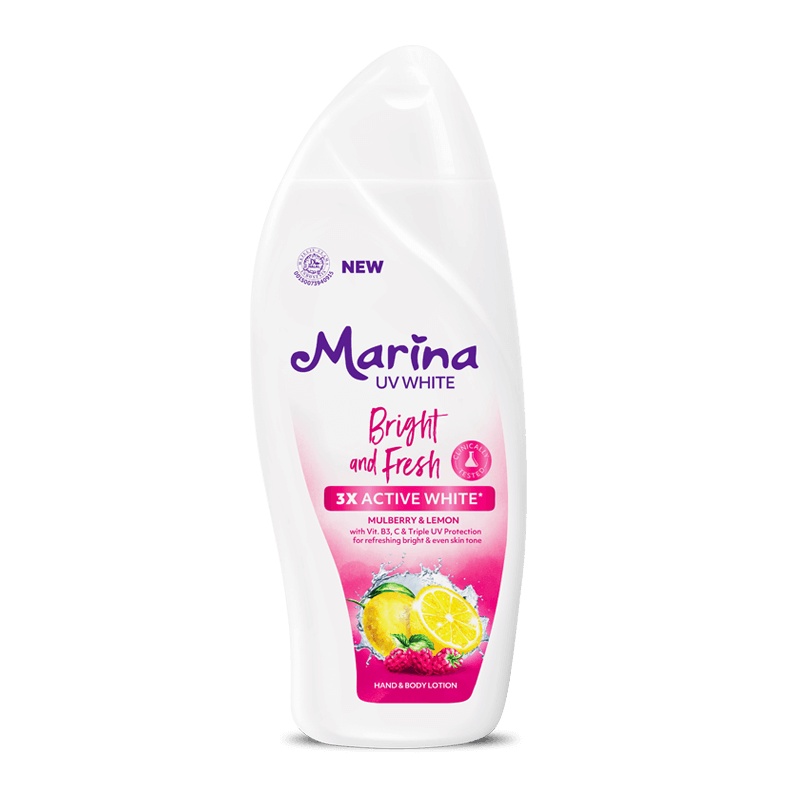 MARINA UV WHITE HAND &amp; BODY LOTION 185 ML