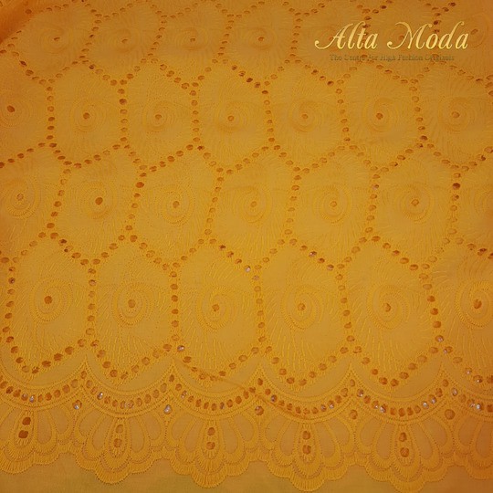 

Alta Moda Katun Bordir Spiral Kuning (1M)