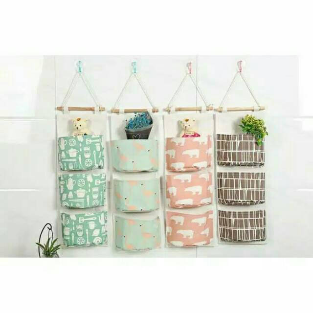 Pouch Gantung 3 sekat Hanging Storage Bag | Shopee Indonesia