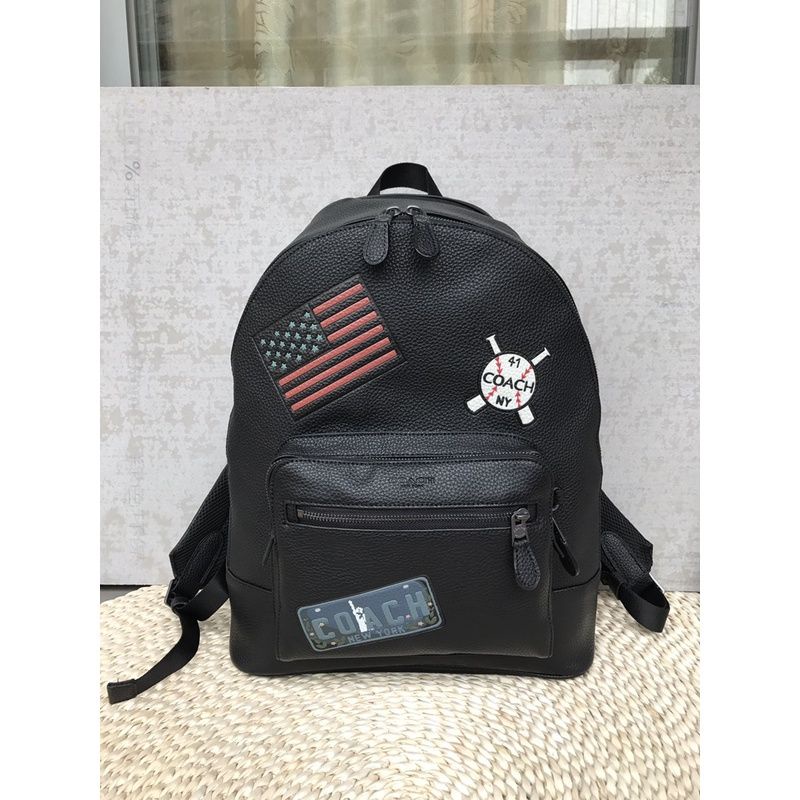 Tas Ransel Coach West Backpack with American Dreaming Patches Backpack Mirror Quality