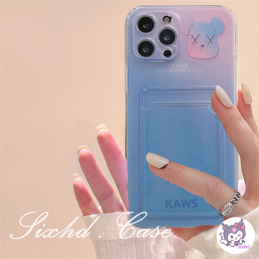 Redmi Note 12 11s 10s 11 10 9 8 12Pro Redmi 12C 10C 10A 10 9C A1 A1+ 9T 9A 9 Xiaomi 12 Lite 11 Lite 11T Pro Poco C40 M3 X5 X3Pro NFC sixhd Card Case Fashion Cartoon Bear Phone Case Soft Anti-fall Protective Cover