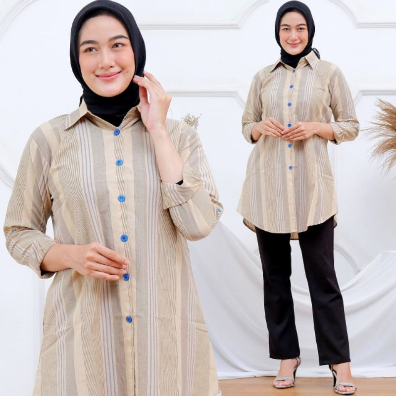 KEMEJA SALUR TERBARU/BLOUSE LEA/ATASAN CANTIK