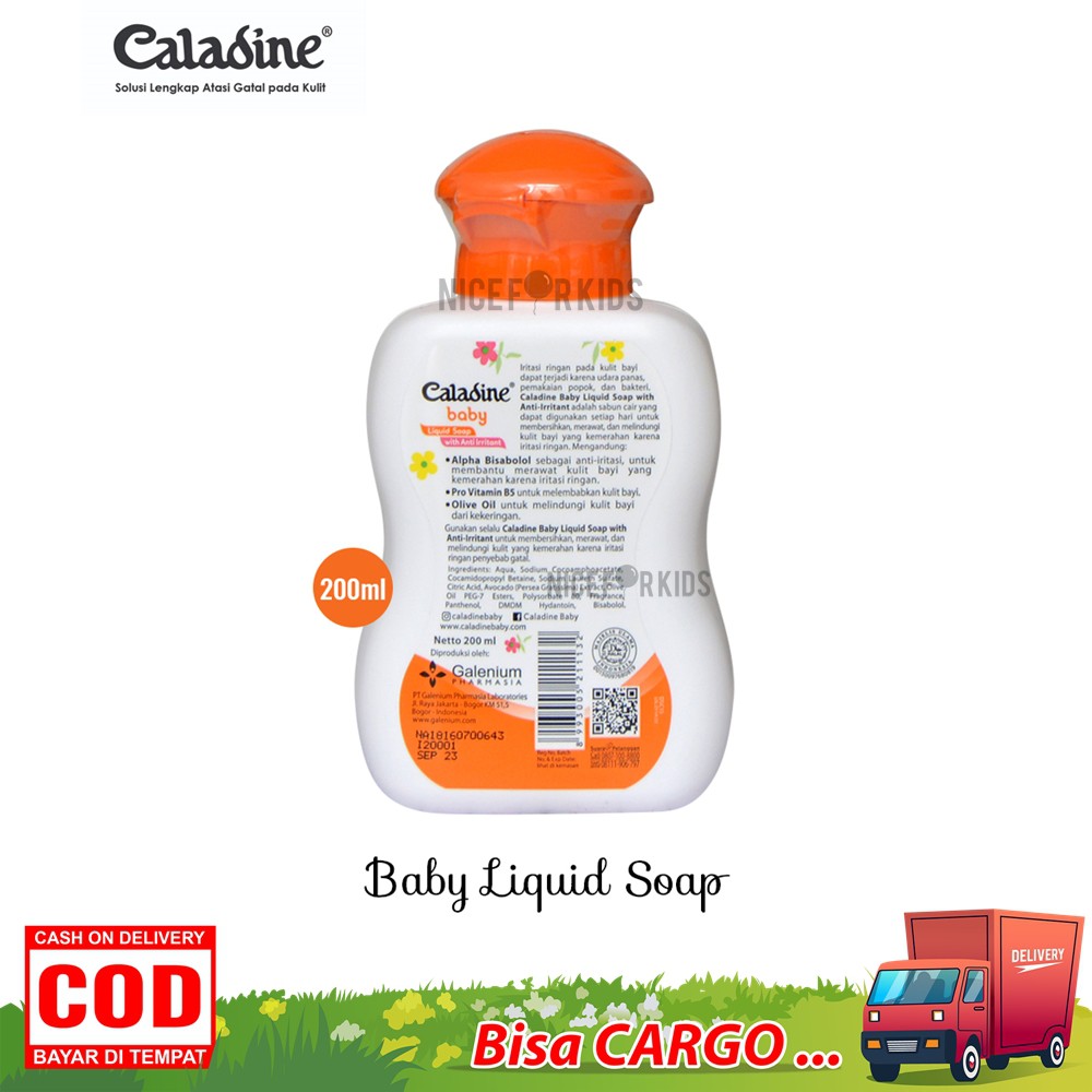 Caladine Baby Liquid Soap 110 ml 200 ml / Sabun Bayi Cair Kulit Iritasi