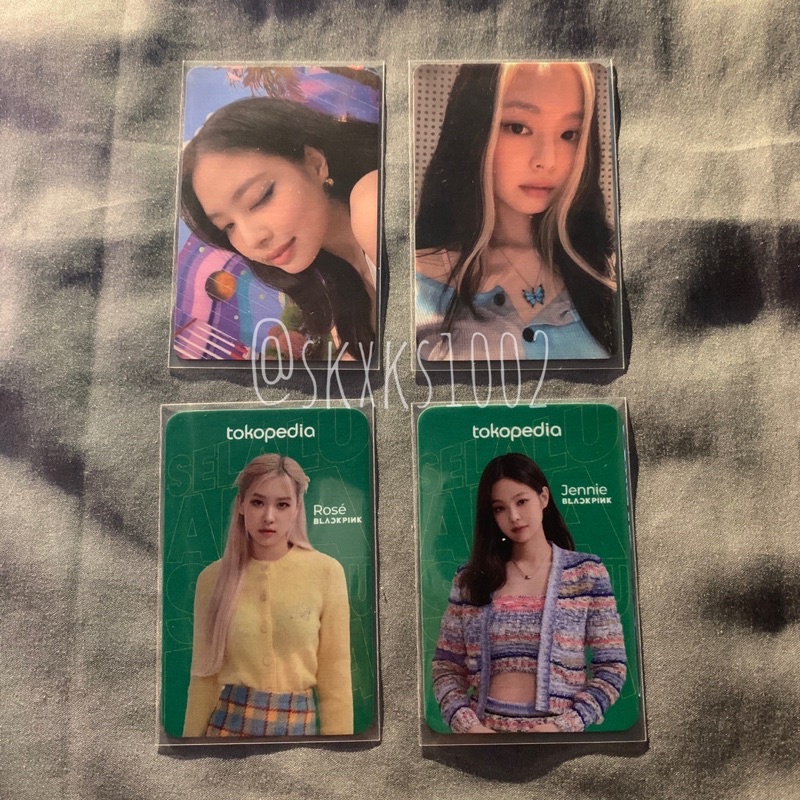 BLACKPINK Jennie Wink Nabi Kupu Photocard [PAIR PC TOKO HIJAU]