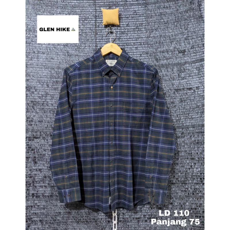 Kemeja flanel Glen Hike second original