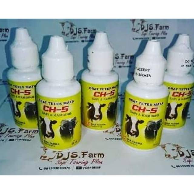 Obat Tetes Mata Hewan Eka Farma CH5 20ml sapi kambing kelinci anjing kucing ayam burung DJS Farm