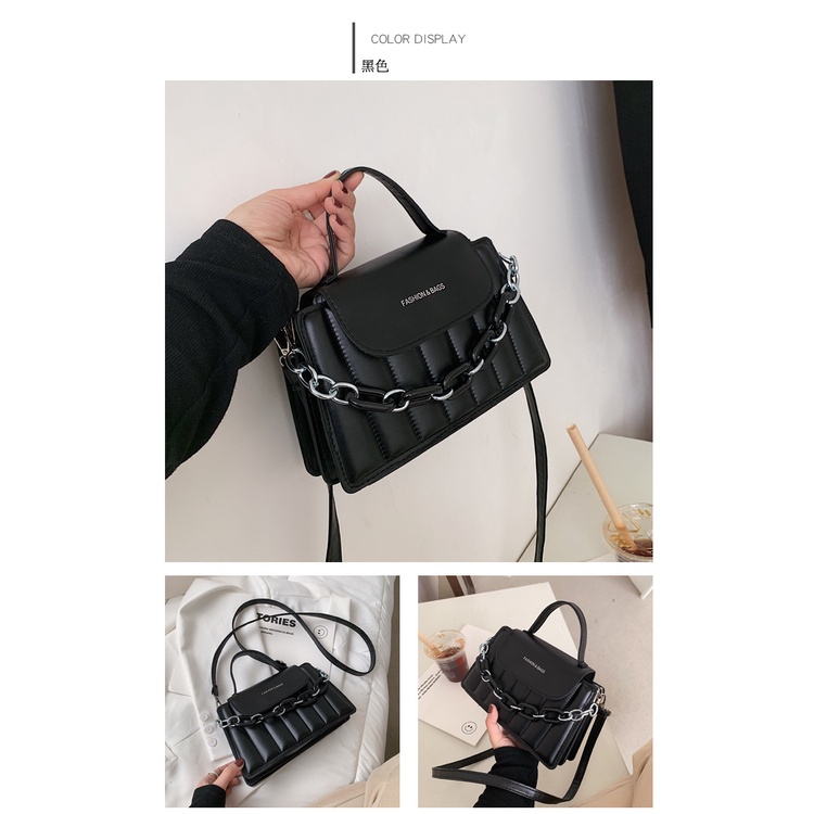 Tas Selempang Bahu Sling Bag Tali Rantai Wanita Korean Style Import Kekinian Azgalery T225