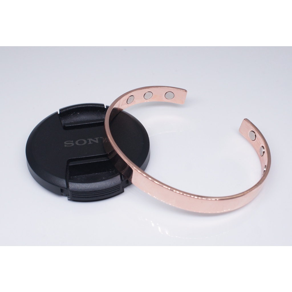 Gelang Magnetik Bahan Stainless Steel Warna Rose Gold Untuk Kesehatan