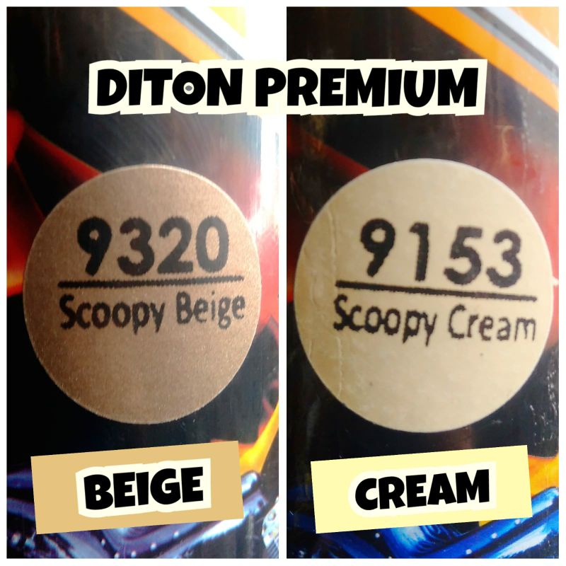 CREAM - BEIGE Cat Semprot / Pilok Diton Premium : H9153 - 9153 Scoopy Cream /  H9320 - 9320 Scoopy B