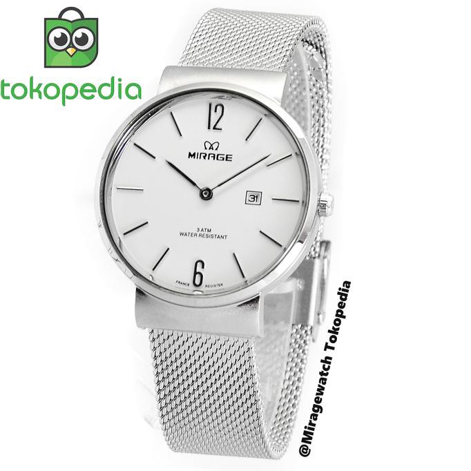 TERBARU Jam tangan Wanita MIRAGE PASIR DW 8624 Silver pP