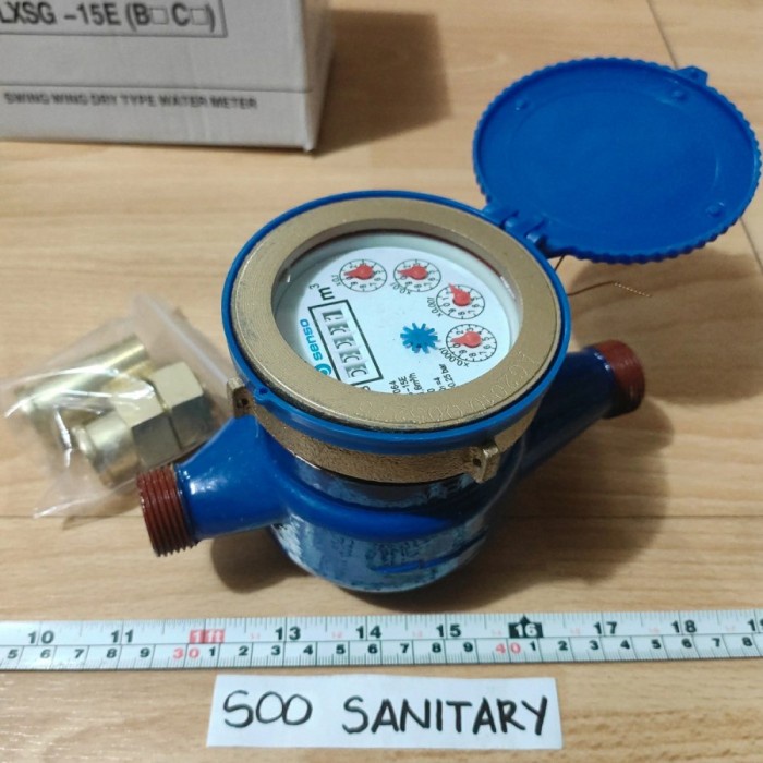 Water Meter 1/2" Senso Besi - Meteran Air Pengukur Arus Air LXSG - 15E
