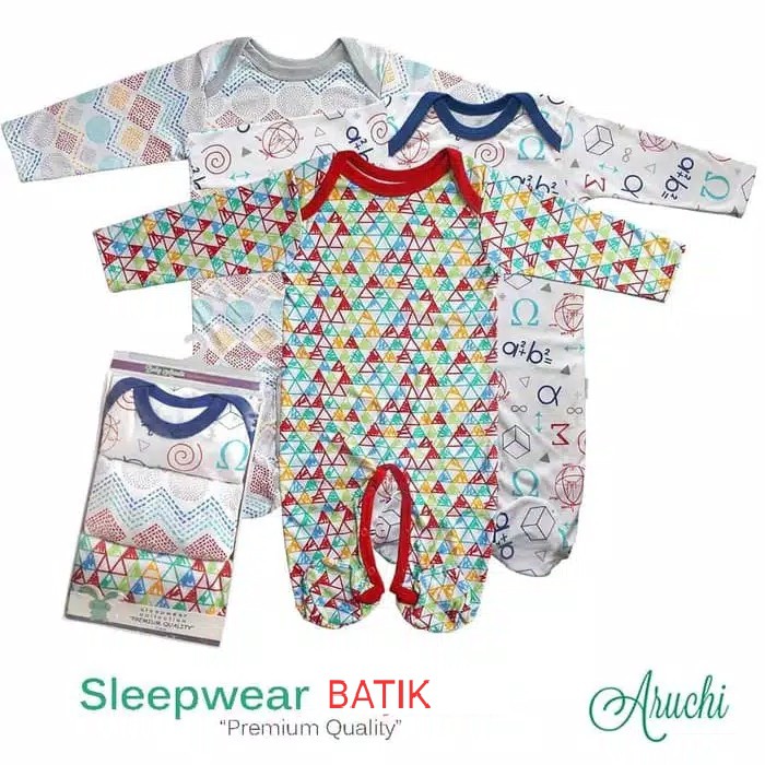 PROMO 7.7 SLEEPSUIT ARUCHI / SLEEPWEAR ARUCHI ( ISI 3 PCS ) SNI