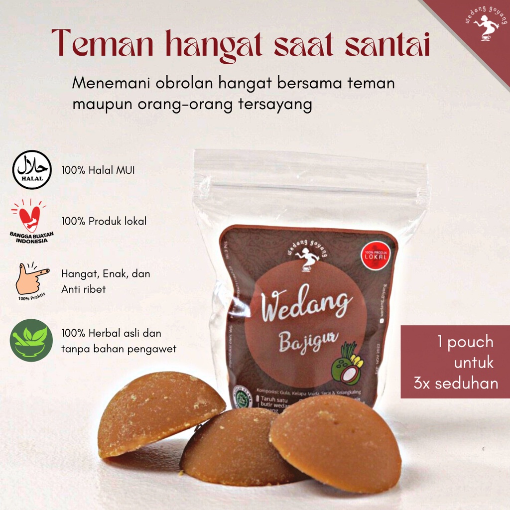 

Wedang Goyang Bajigur Jamu Instan isi 10 pack / 30 seduhan