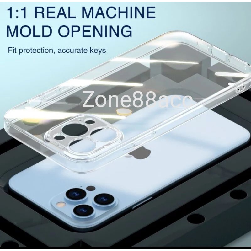 iphone 13 Mini Pro Max 13Mini 13pro 13Promax Softcase Casing Cover Transparan Bening Clear Case Soft Silicon Silikon Jelly elegan Full Pelindung Lens Lensa kamera Camera belakang Handphone