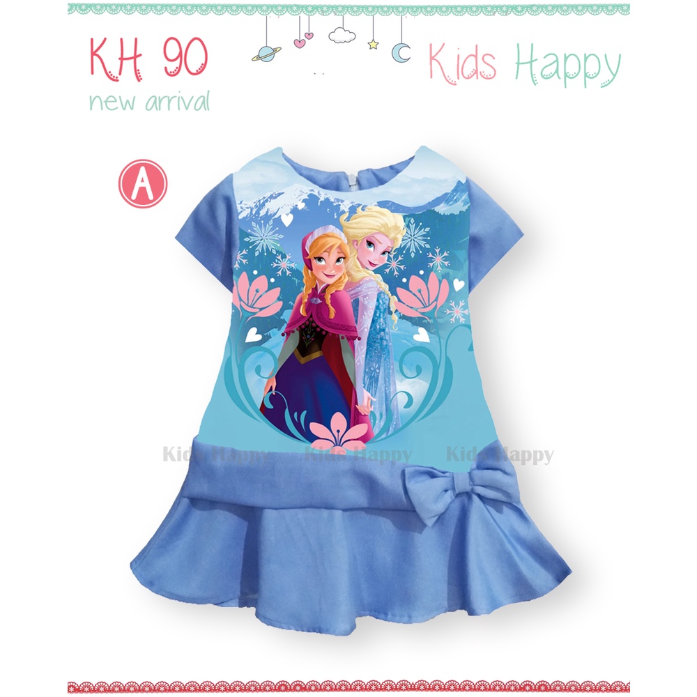 KH 90 DRESS ANAK FROZEN / DRESS LITTLEPONY / DRESS UNICORN / DRESS LOL