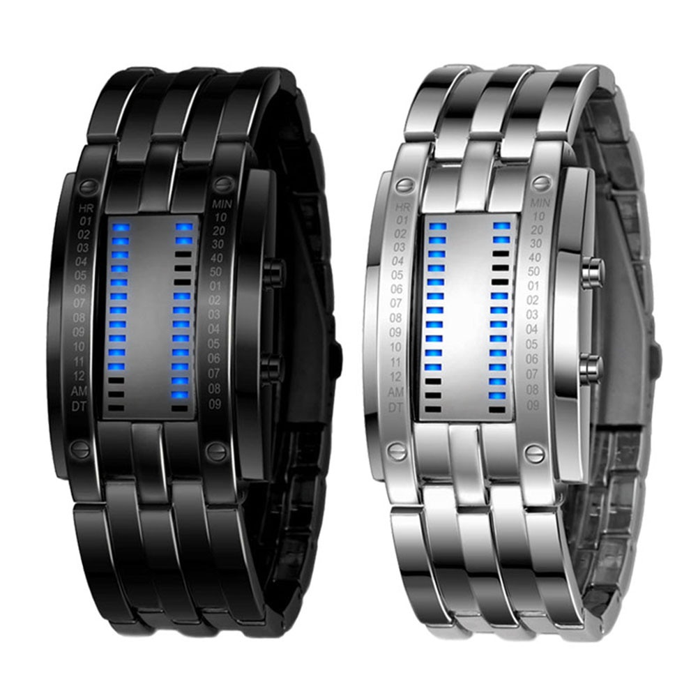 Men's Wrist LED Digital Sport Watch Matrix Waterproof Binary Multi-function Fashion Gift LXH