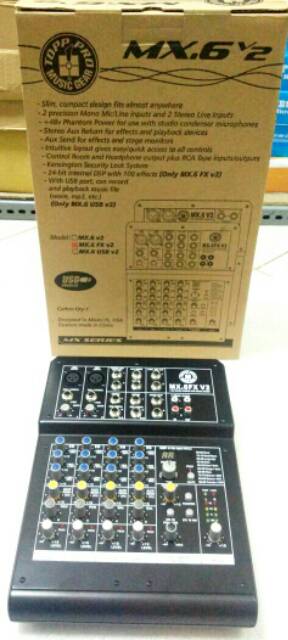 ORIGINAL MIXER AUDIO TOPP PRO MX 6.2 FX V2 USA