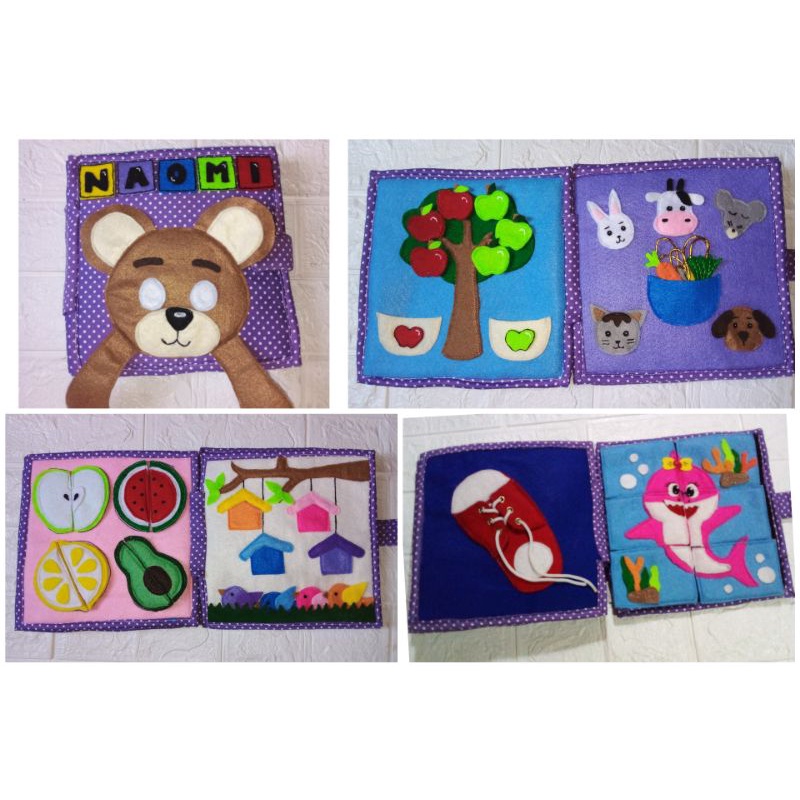 busy book kain flanel 6aktifitas