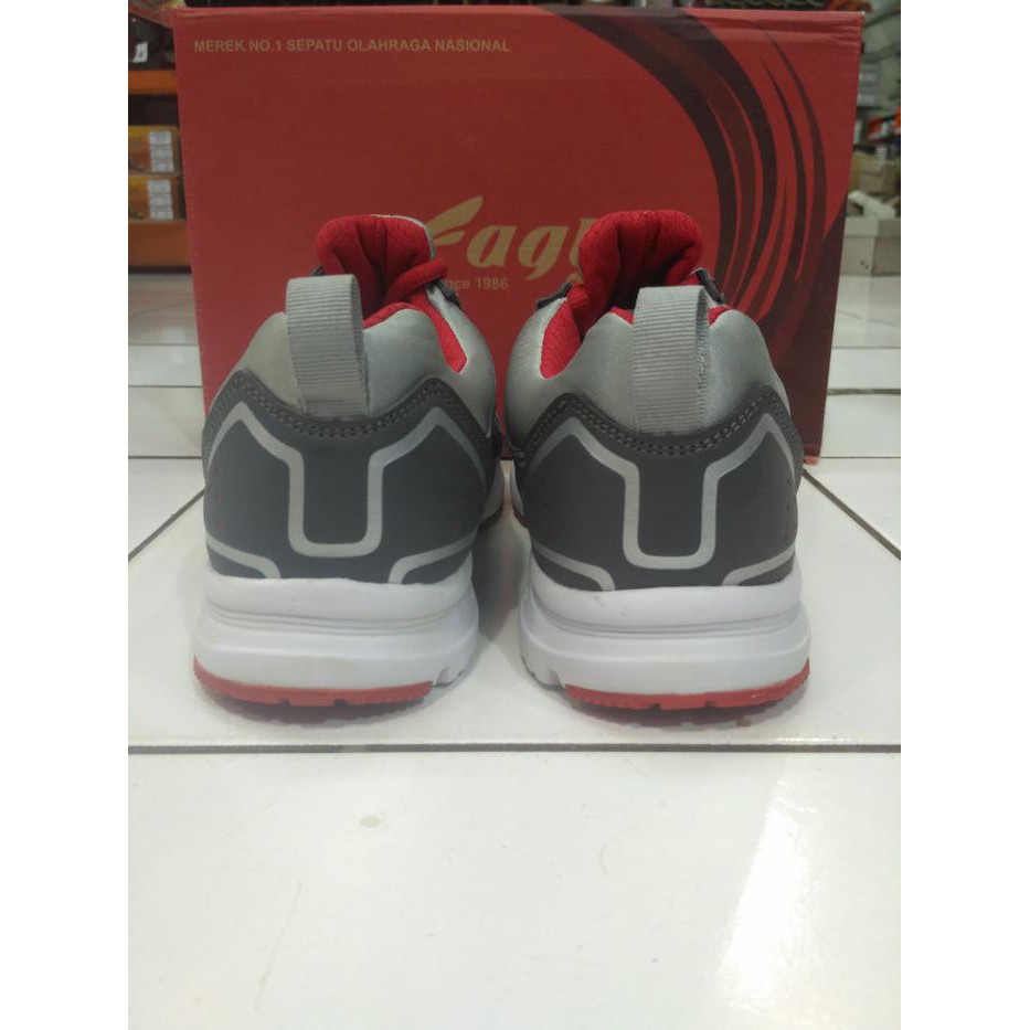SEPATU RUNNING EAGLE CLUE DK.GREY/RED ORIGINAL FULL ORIGINAL