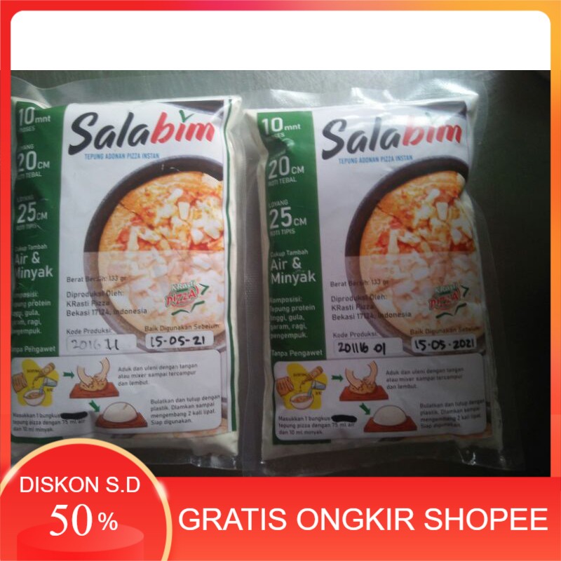 

Salabim Tepung Pizza Premix 125 gr - Anti Gagal - Teflon - KRasti Pizza