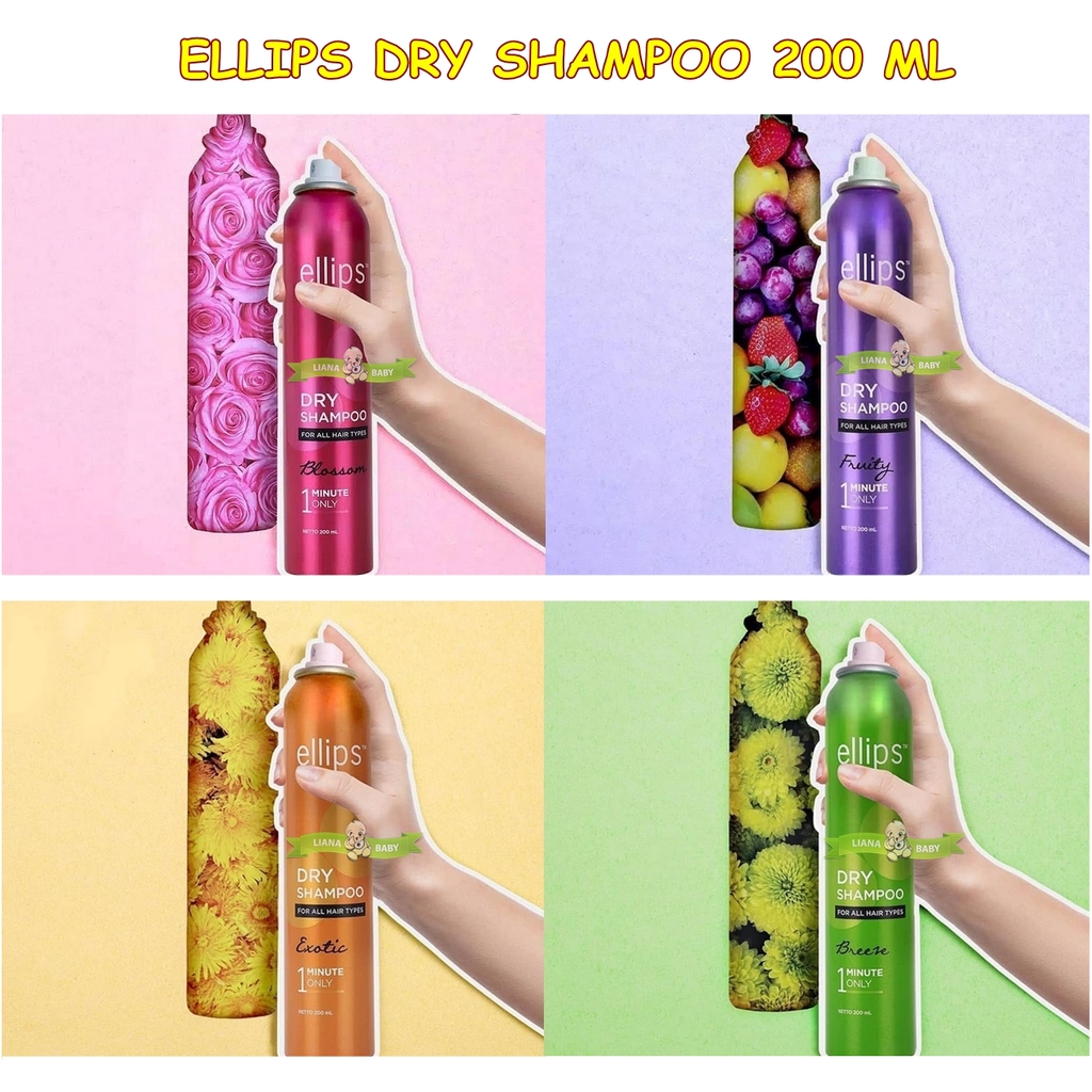 PERA378 PERAWATAN RAMBUT ELLIPS DRY SHAMPOO 200 ML FOR ALL HAIR TYPES