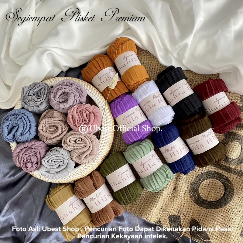 Hijab Segiempat Plisket / Hijab Square Plisket / Bella Square / Hijab Bella Plisket / Jilbab Plikset-4