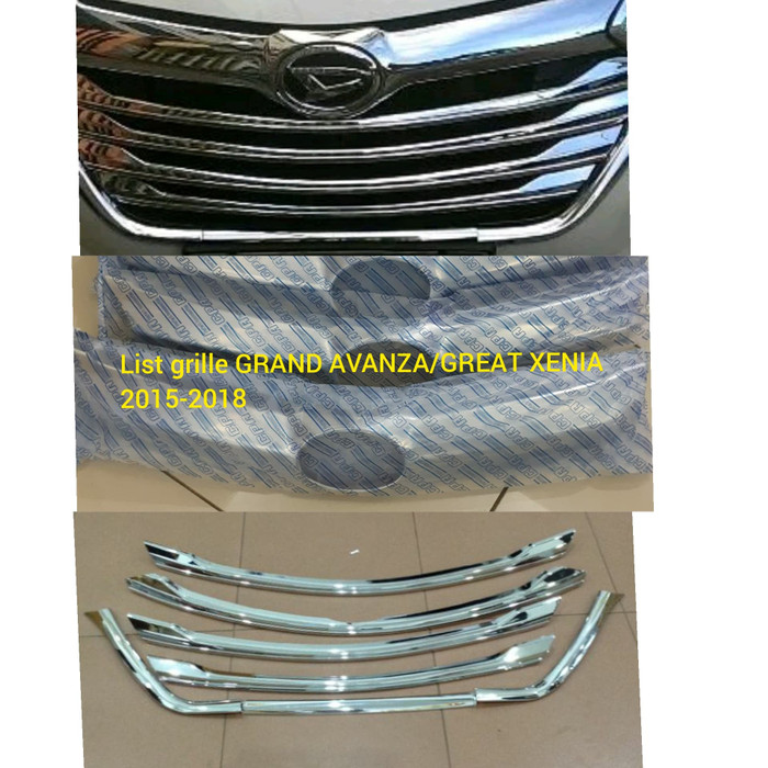 List lis grille grill radiator toyota grand avanza / great new xenia 2015 2016 2017 2018 CHROME crome